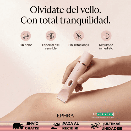 ePhra™ | Rasuradora doble punta rápida, eficaz y sin dolor.