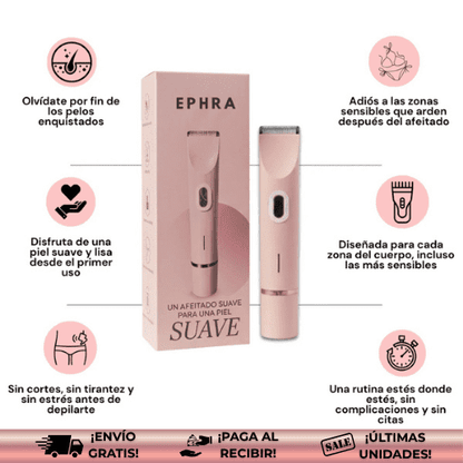 ePhra™ | Rasuradora doble punta rápida, eficaz y sin dolor.