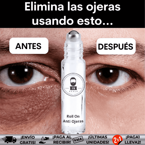 OMstyle™ | Roll-on antiojeras con ácido hialurónico y cafeína ¡OFERTA 2x1!